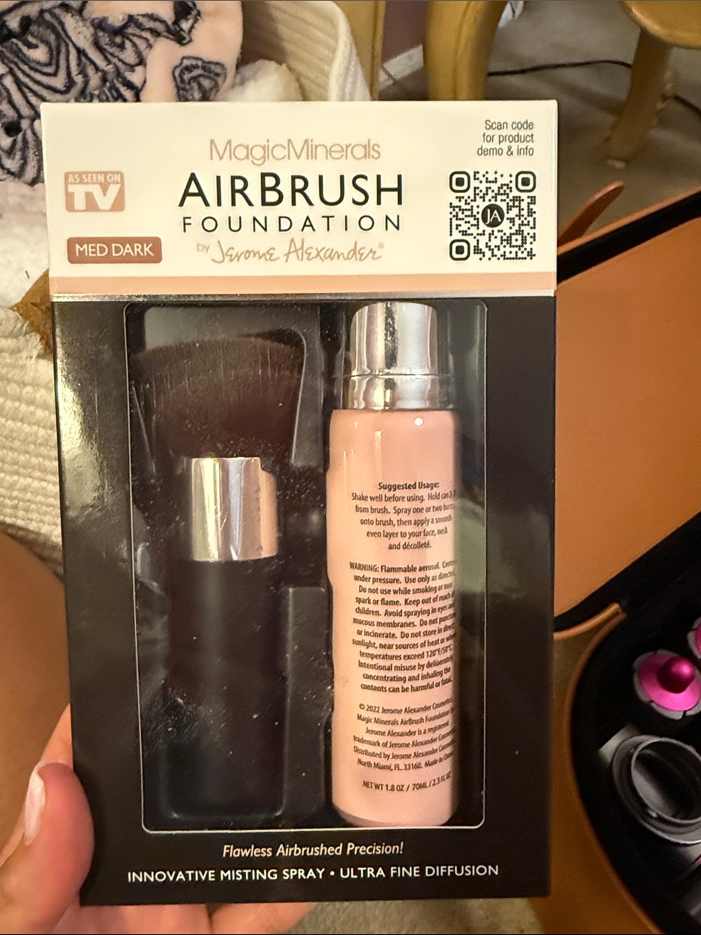 Airbrush Foundation - Med Dark Pink Bottle